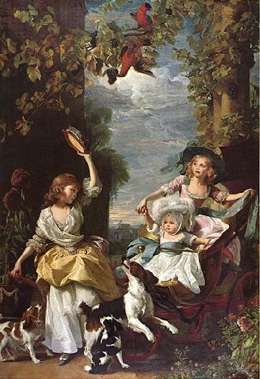 John Singleton Copley The Three Youngest Daughters of King George III oil painting image